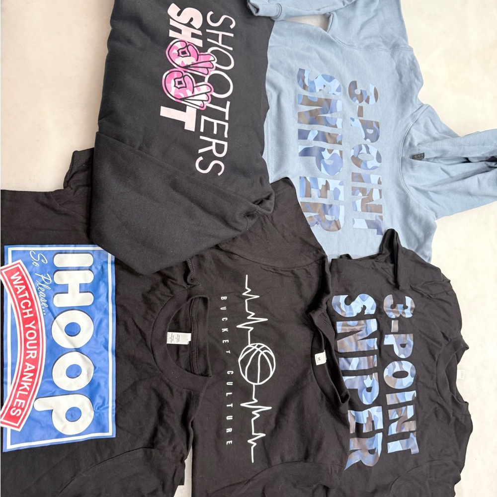 Kids Black & Light Blue Graphic Sports Tee - Multiple Designs